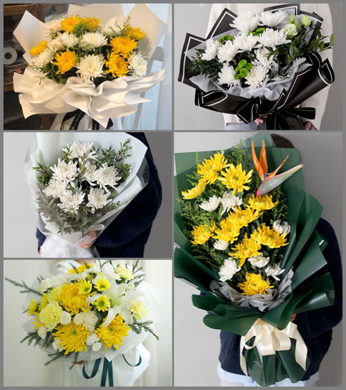 河北沧州南皮县潞灌乡白事花束代送